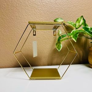 Target’s Bullseye Summer 2022 Collection - Gold Hexagon Floating Shelf NWT